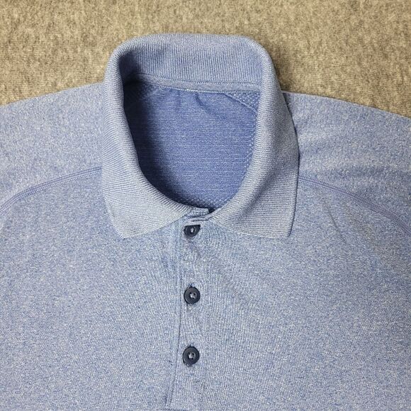 Lululemon Metal Vent Tech Mens Size S Performance Polo Gray - Picture 3 of 8